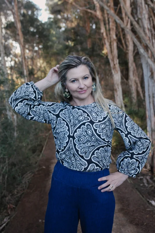 Bell Buoy Blouse - Galaxias Fish Scales