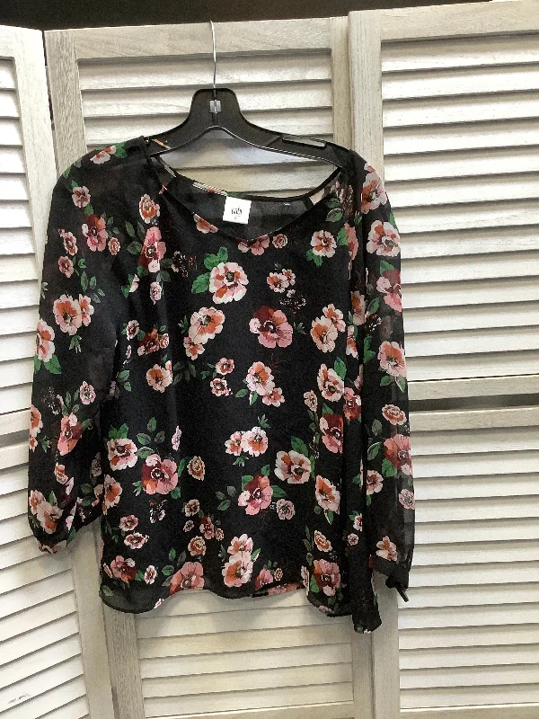 Floral Blouse Long Sleeve Cabi, Size M