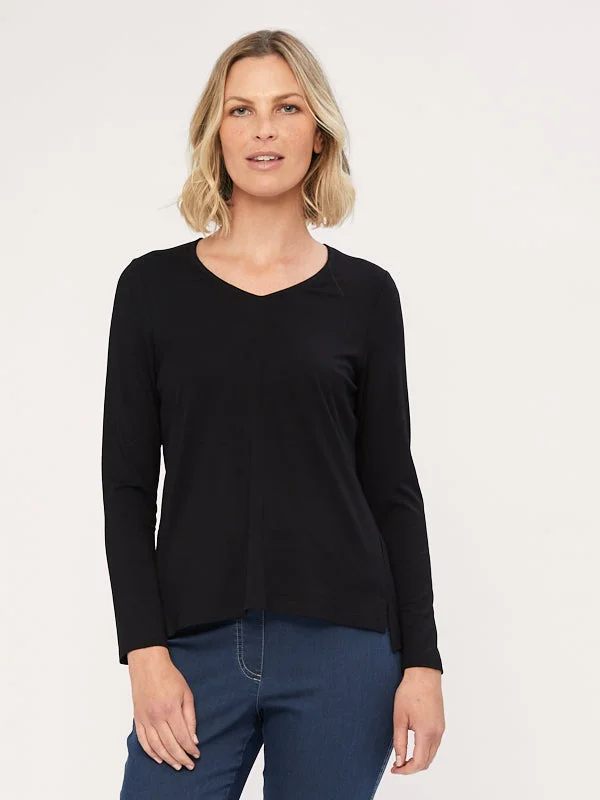 Long Sleeve V Neck Tee