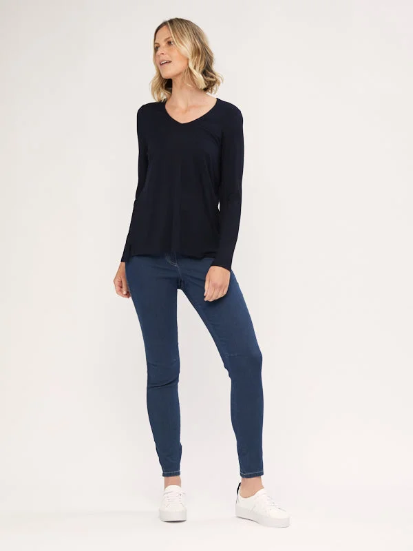 Long Sleeve V Neck Tee