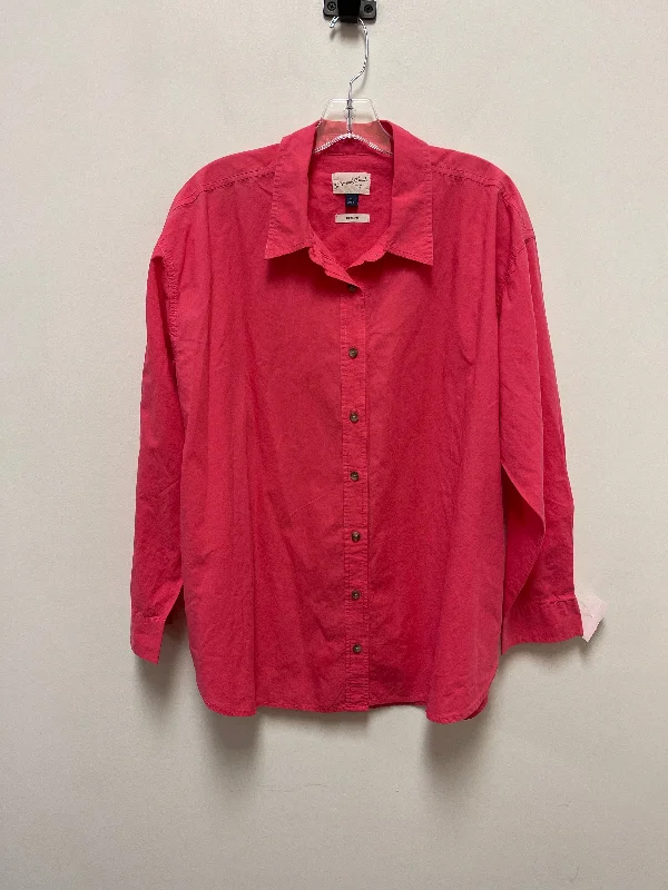 Pink Blouse Long Sleeve Universal Thread, Size Xl