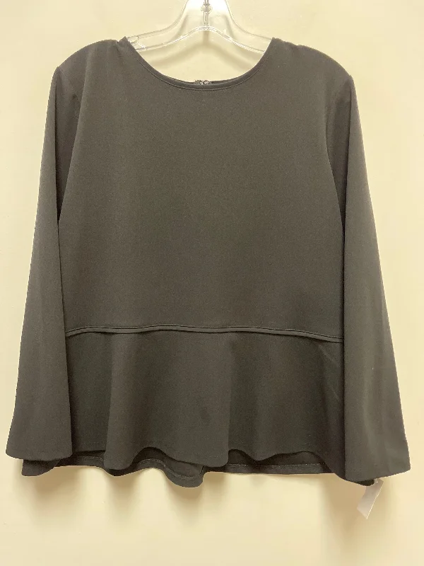 Top Long Sleeve By Ann Taylor In Black, Size: Xl