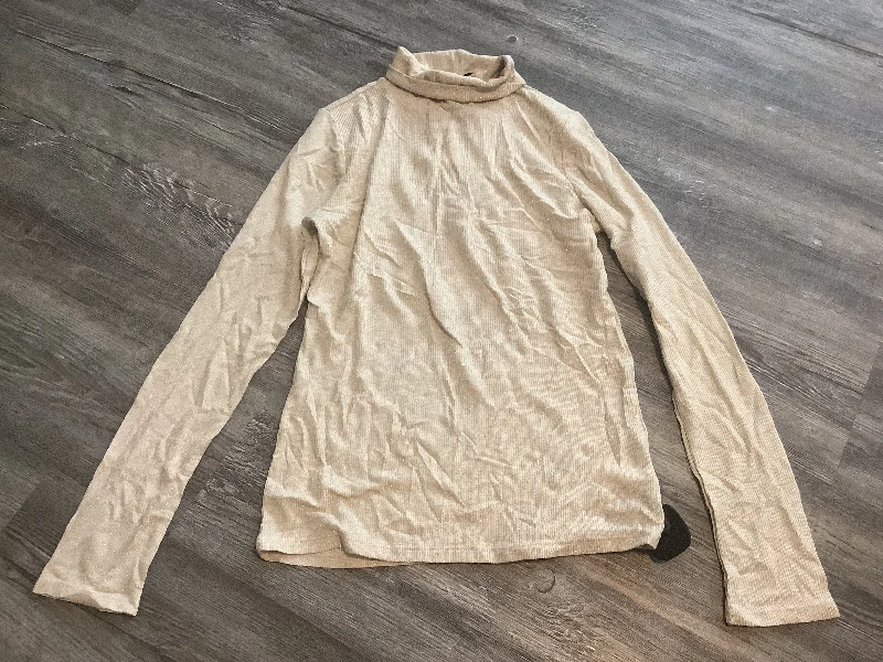 Top Long Sleeve By Express In Gold, Size: M