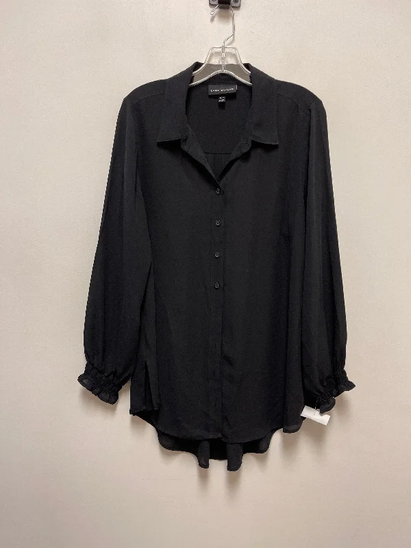 Top Long Sleeve By Lane Bryant In Black, Size: 1x