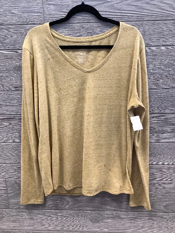 Top Long Sleeve By Sonoma In Yellow, Size: Xl