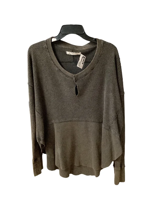 Top Long Sleeve By We The Free In Brown, Size: Xs