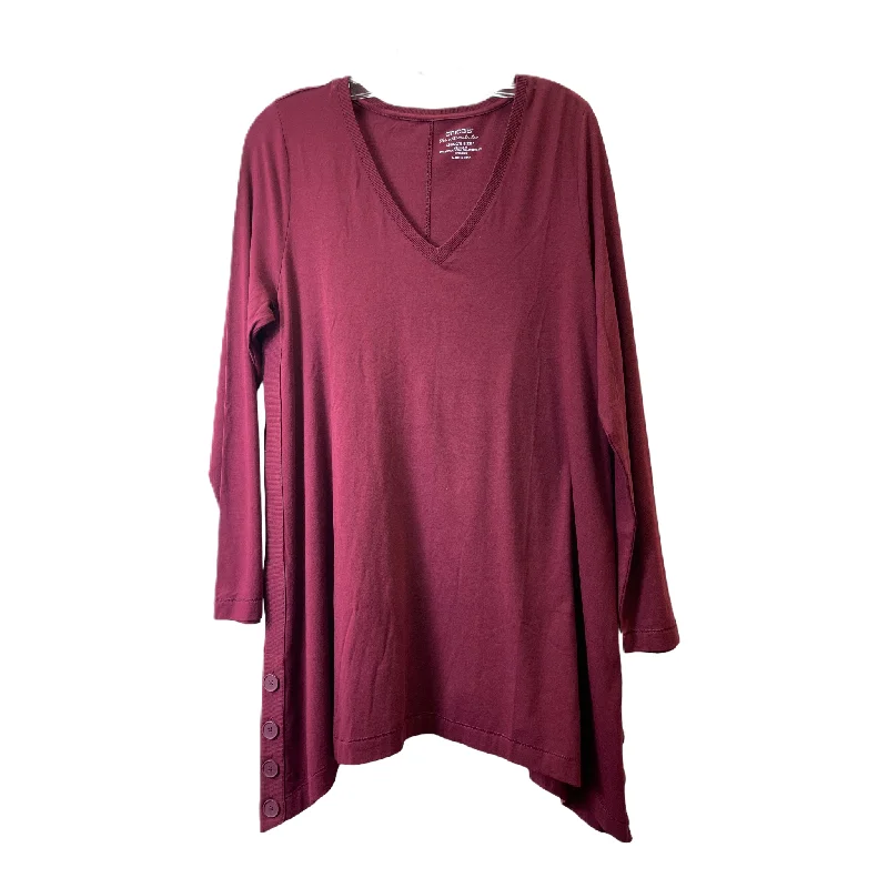 Tunic Long Sleeve By Chicos In Red, Size: M