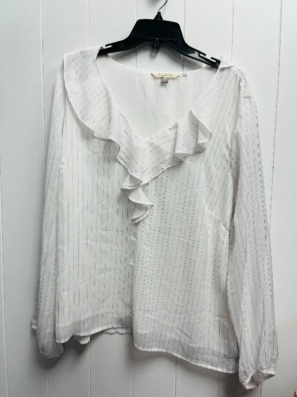 White Blouse Long Sleeve Soft Surroundings, Size Xl