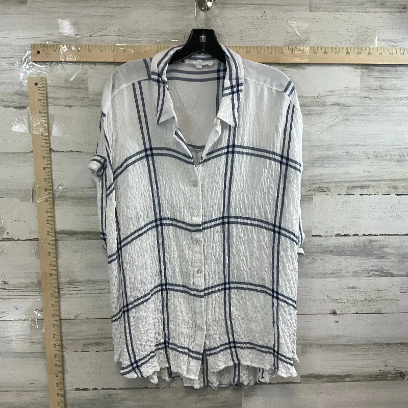 White Blouse Short Sleeve Jane And Delancey, Size 2x