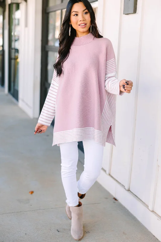 All In Blush Pink Striped Tunic