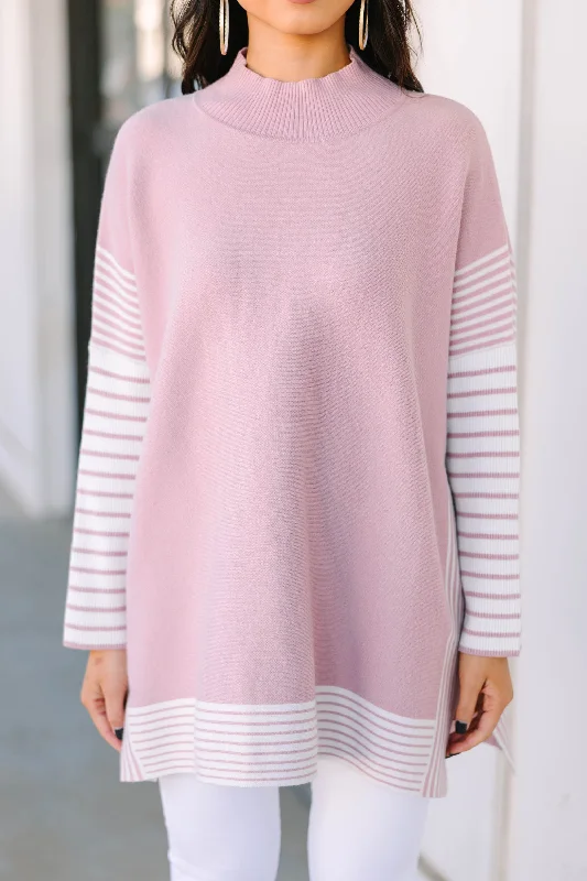 All In Blush Pink Striped Tunic