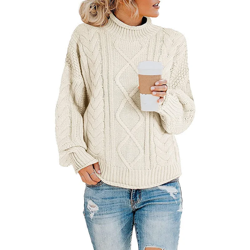 Charming Women's Trendy Thick Turtleneck Pullover Sweaters