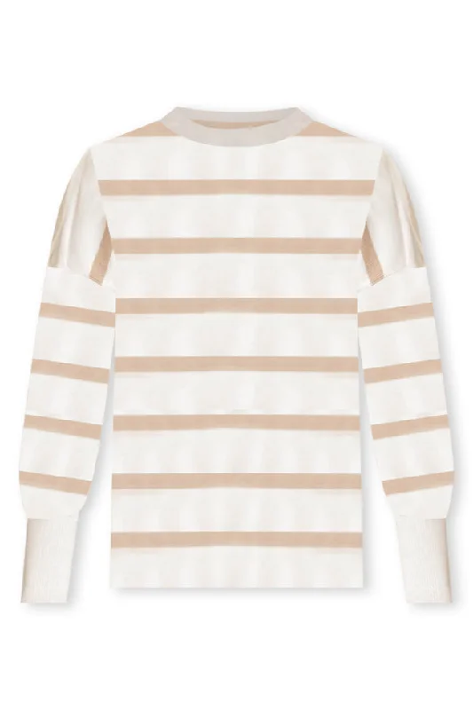 Crushing On You Brown Striped Crew Neck Sweater