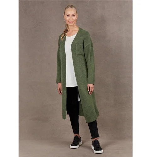 Eb & Ive Paarl Longline Cardigan - Moss