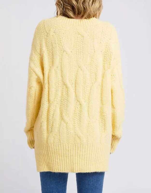 Elm Tallulah Cable Knit - Banana