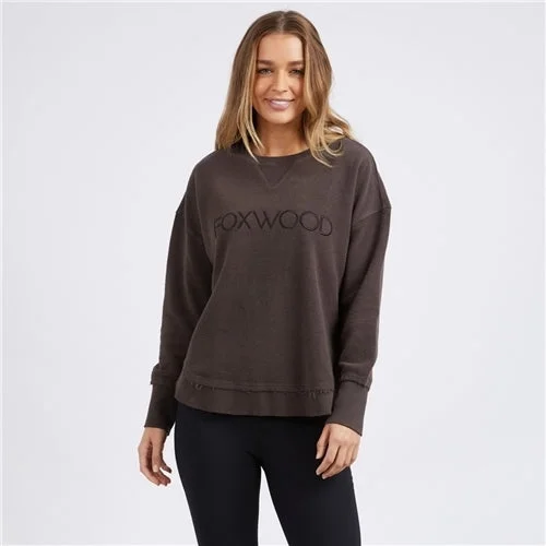 Foxwood Cozy Simplified Crew- Brown