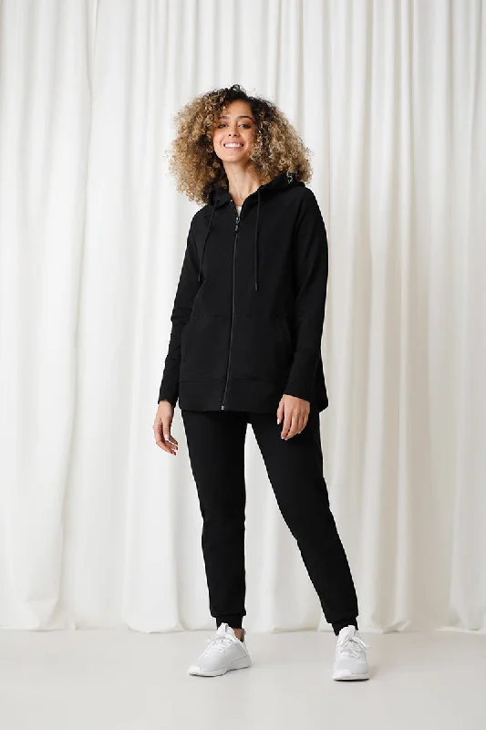 French Terry Zip Jacket | Black