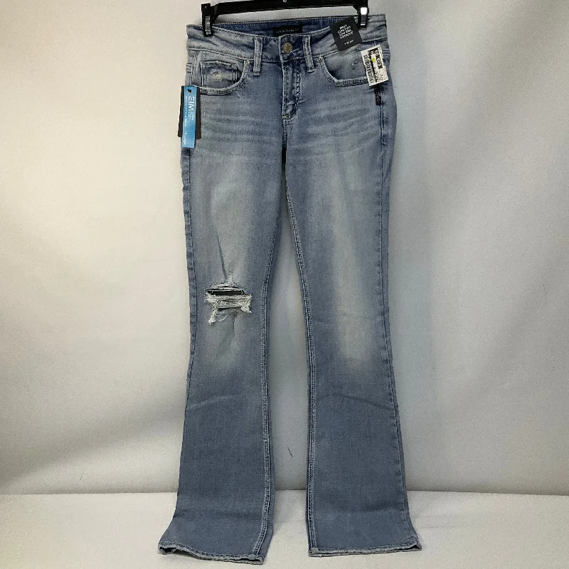 Jeans Boot Cut By Silver In Blue Denim, Size: 2