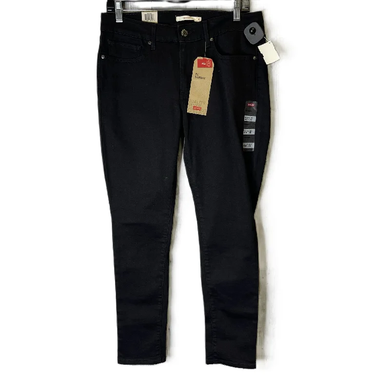 Jeans Skinny By Levis In Black Denim, Size: 8