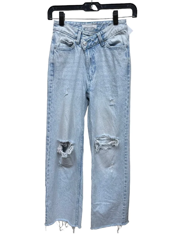 Jeans Straight By Pacsun In Blue Denim, Size: 0