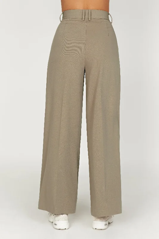 Jemima Straight Leg Pants - Olive