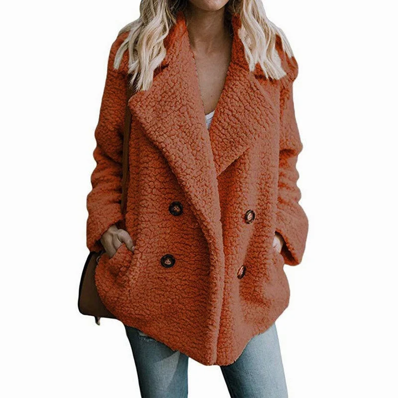 Female Warm Faux Fur Coat Women Autumn Winter Teddy Coat Casual