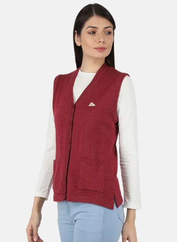 Women Pink Solid Cardigan