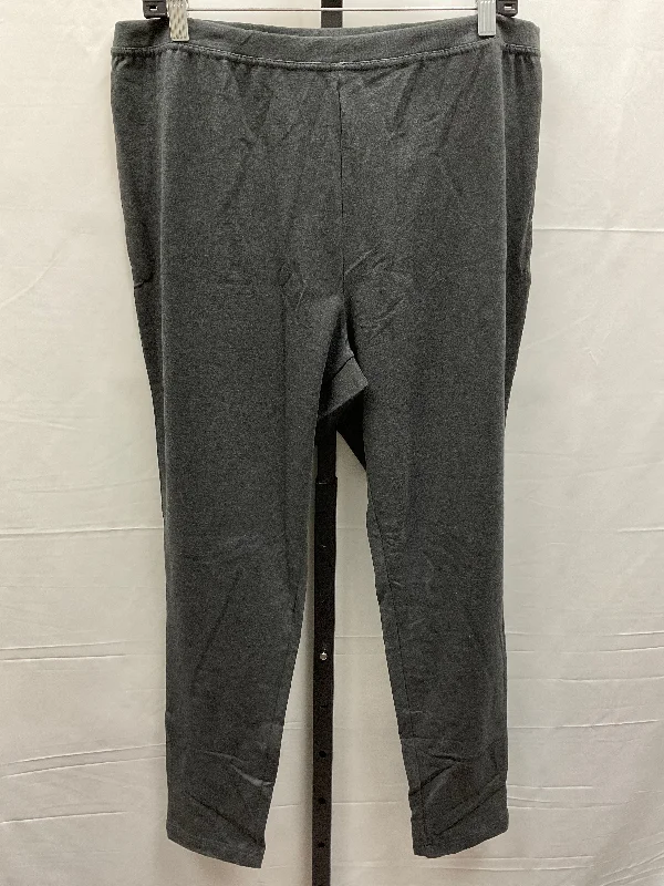 Pants Leggings By Woman Within In Grey, Size: 1x