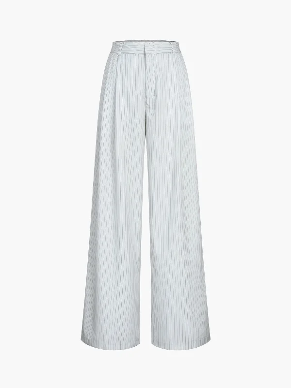 BerryBetty - Pinstripe Wide Leg Pants