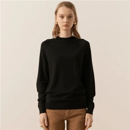 POL Bennet Funnel Neck Knit - Charcoal