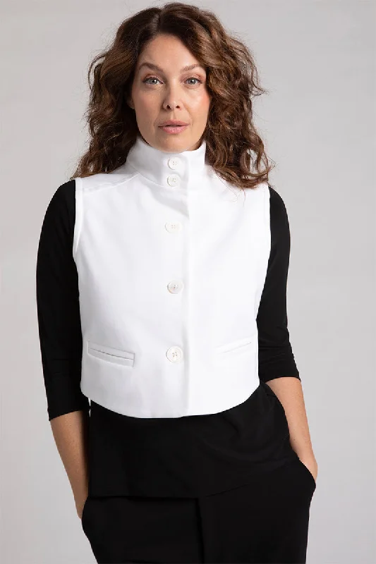 Ponte Expedition Bolero Vest | White