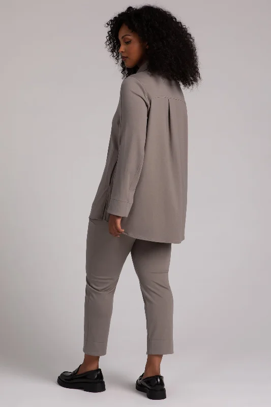 Ponte Hepburn Shacket | Taupe