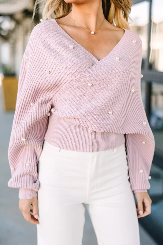 Secret's Out Blush Pink Embellished Sweater