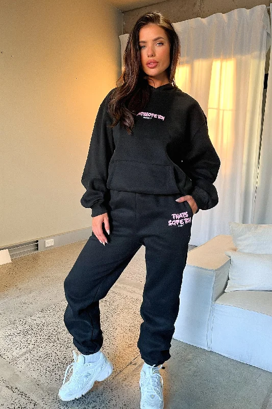 Series 7 Hoodie - Black/Pink