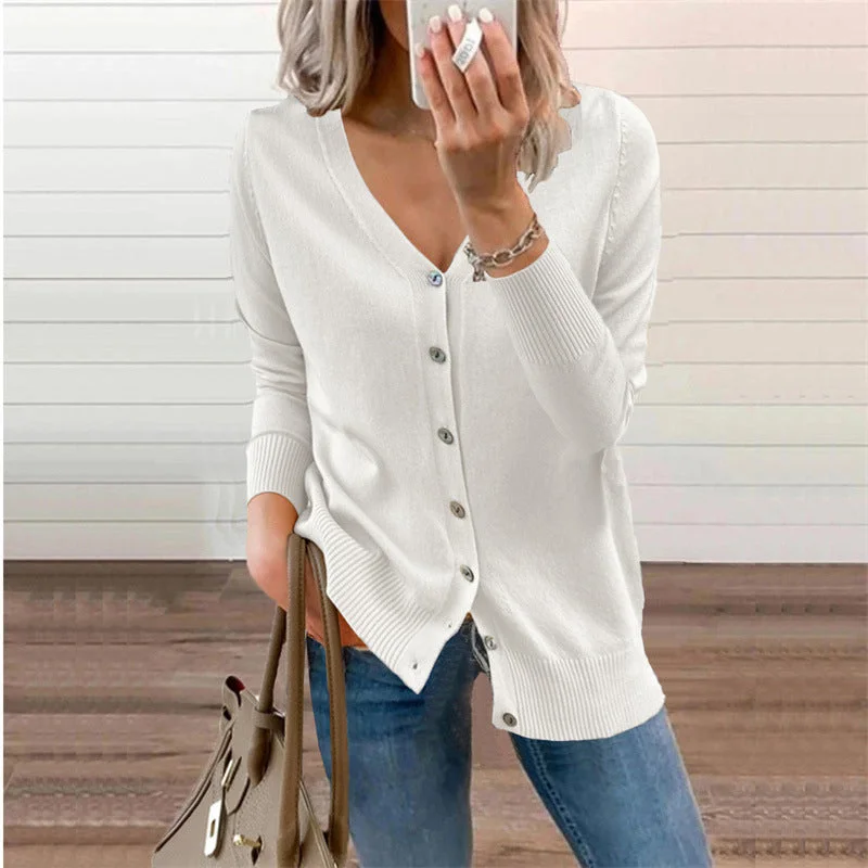 Slouchy Elegant Trendy Women's Casual Button Cardigans