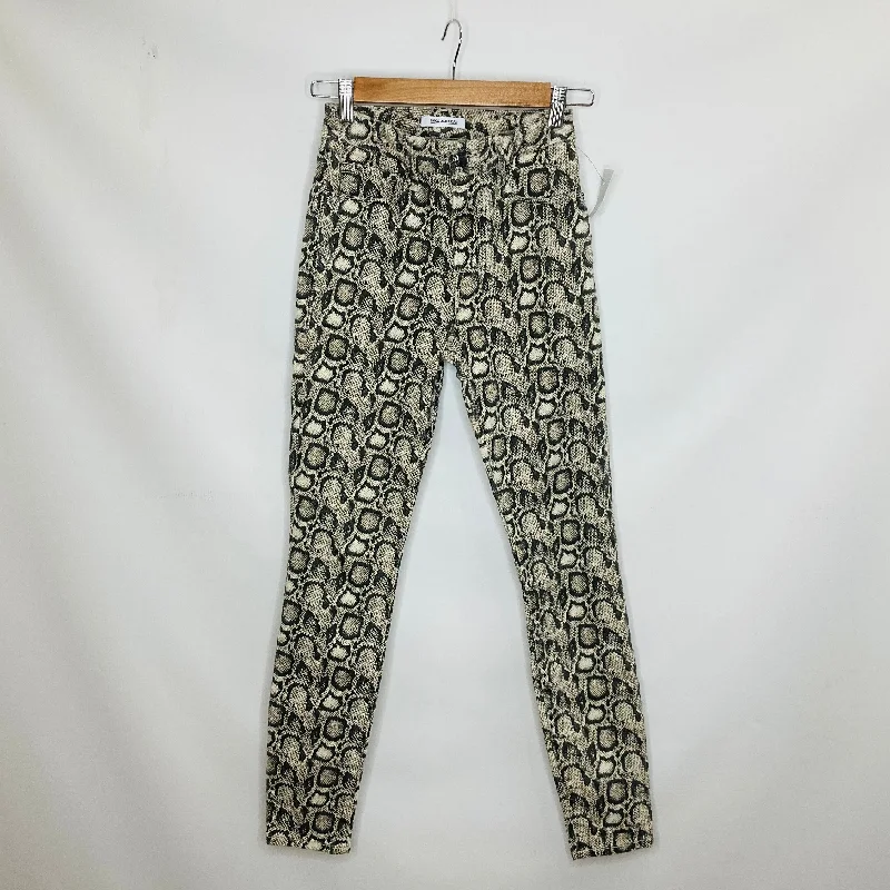 Snakeskin Print Pants Leggings Good American, Size 2