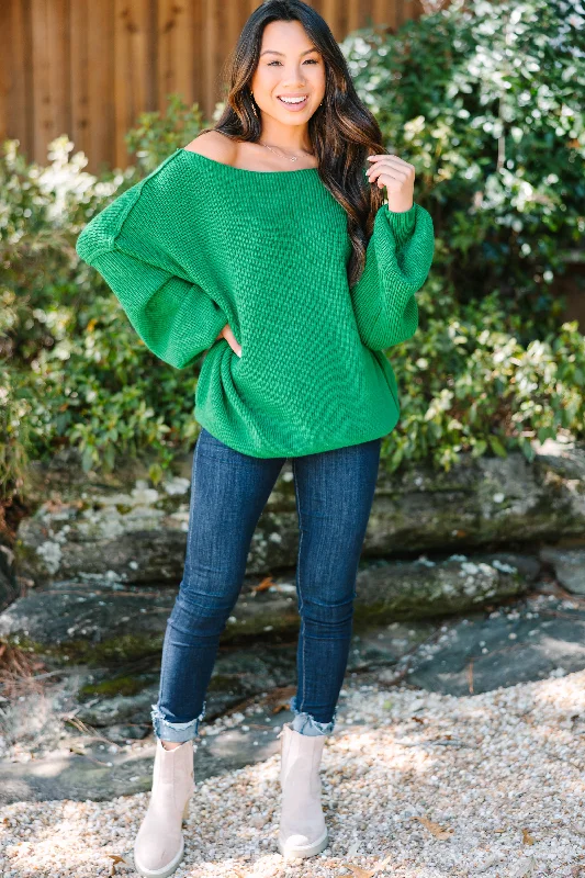 This Is All A Dream Hunter Green Sweater