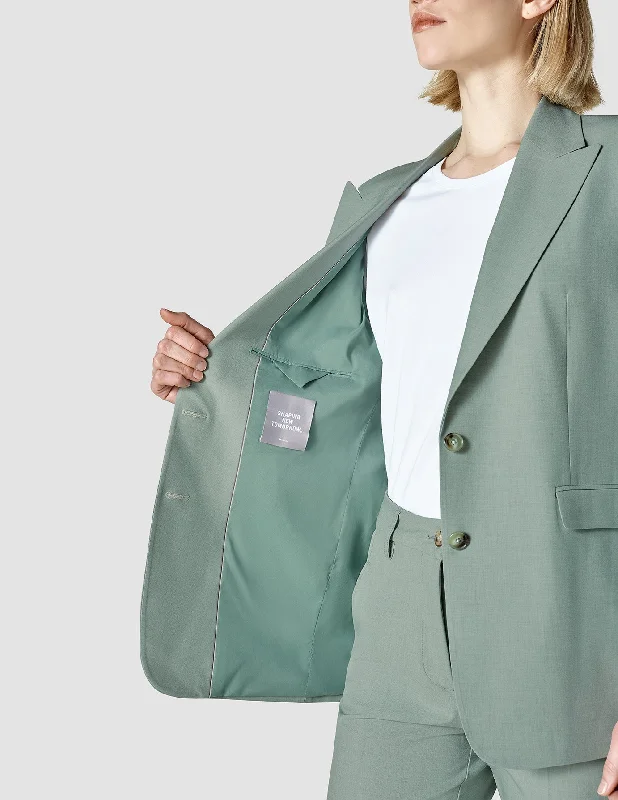 Essential Blazer Calm Green Melange