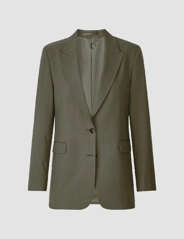 Essential Blazer Dark Olive