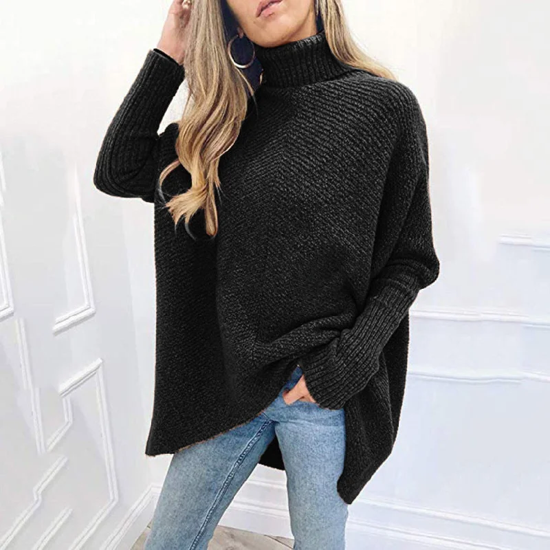 Women's Batwing Sleeve Mid-length Loose Pullover Sweaters