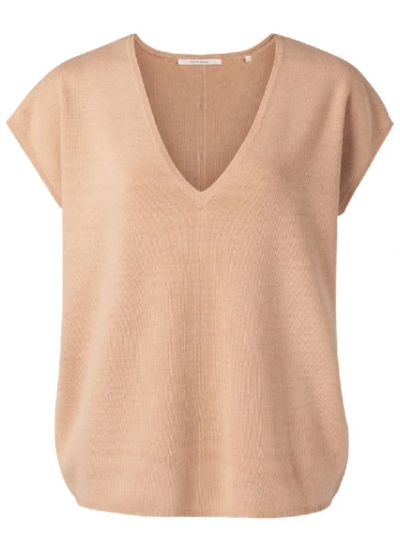 V Neck Button Back Sweater