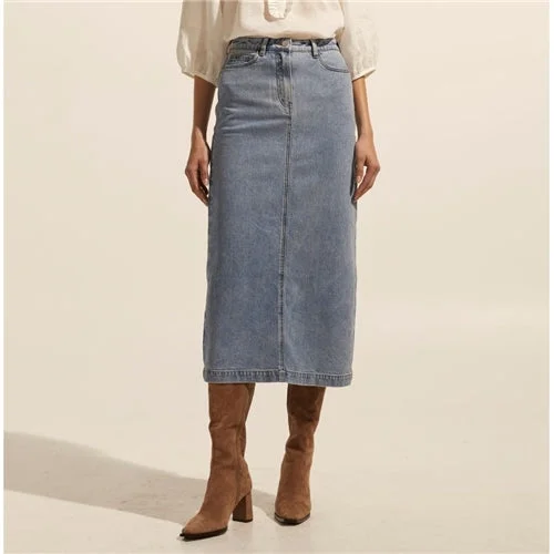 Zoe Kratzmann Accord Skirt - Washed Denim