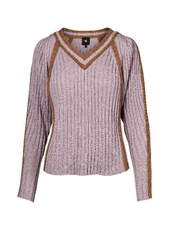 VEGA knitted blouse - Dusty purple mix