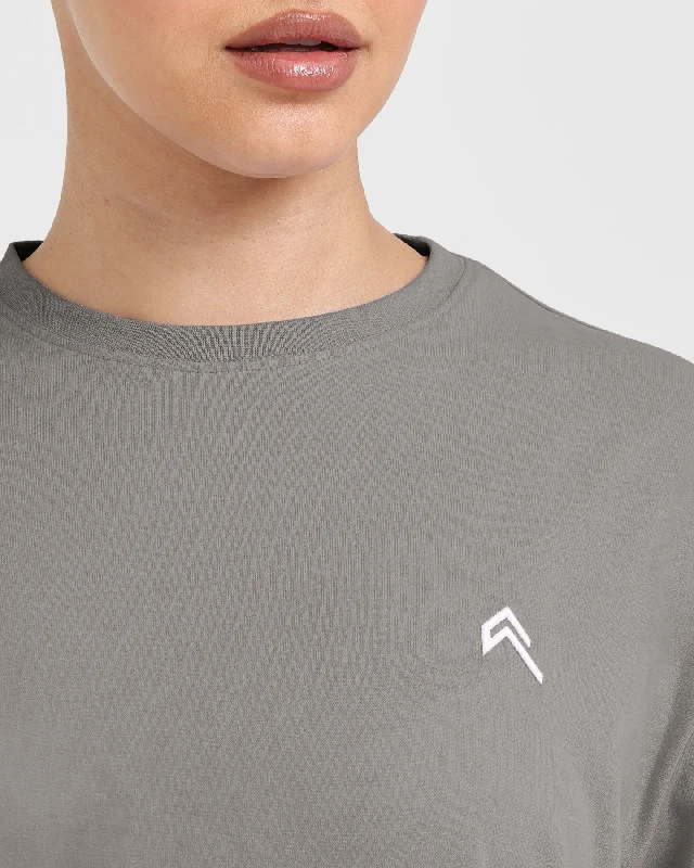 Classic Oversized Lightweight T-Shirt | Ash Grey