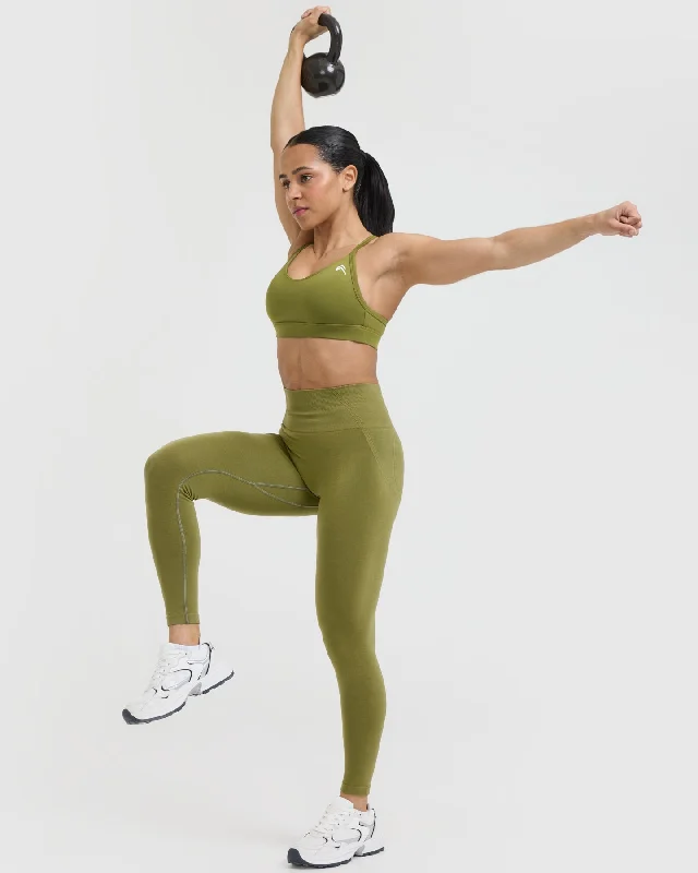 Effortless Seamless Leggings | Olive Green