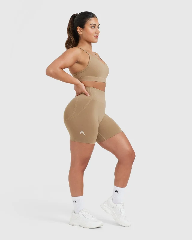 Effortless Seamless Shorts | Dune Brown