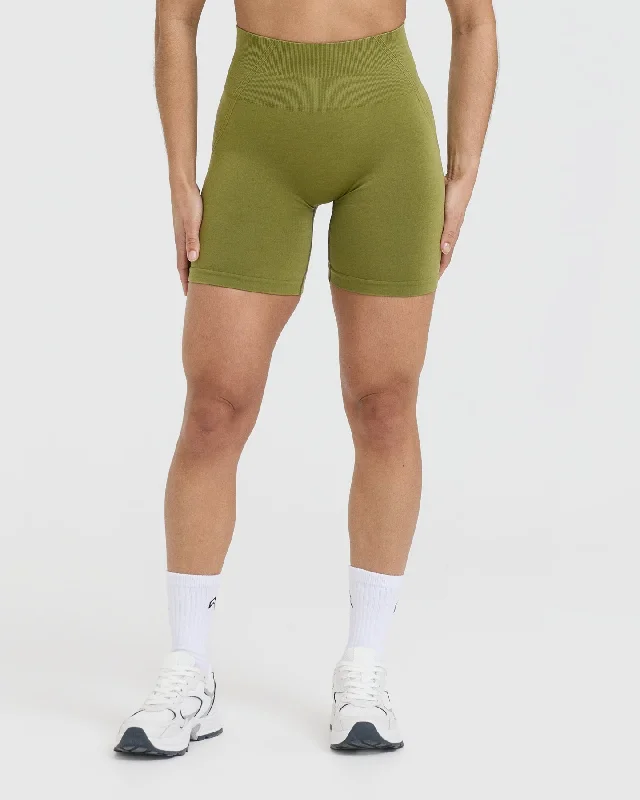 Effortless Seamless Shorts | Olive Green