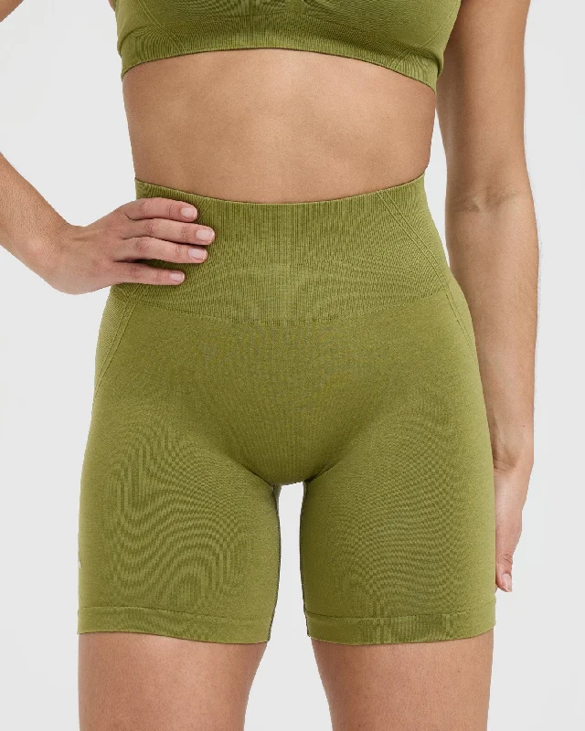 Effortless Seamless Shorts | Olive Green