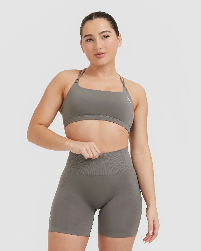 Everyday Cross Over Bralette | Ash Grey