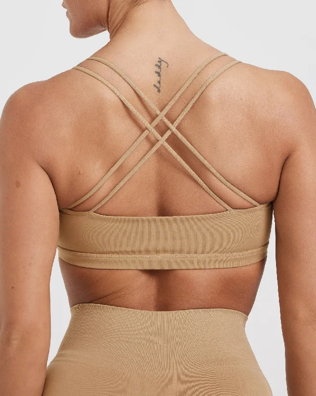 Everyday Cross Over Bralette | Dune Brown